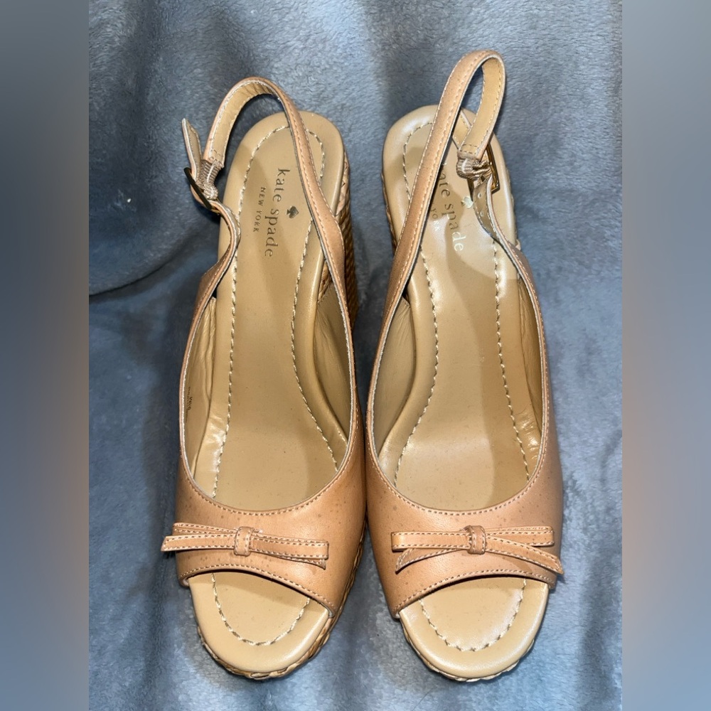 Kate Spade Women's Tan Slingback Heels